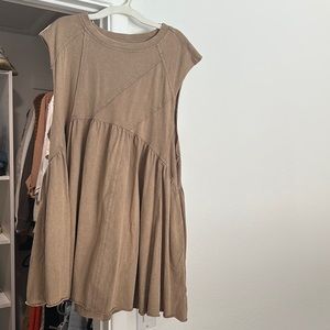 NWT! tan sleeveless tunic dress